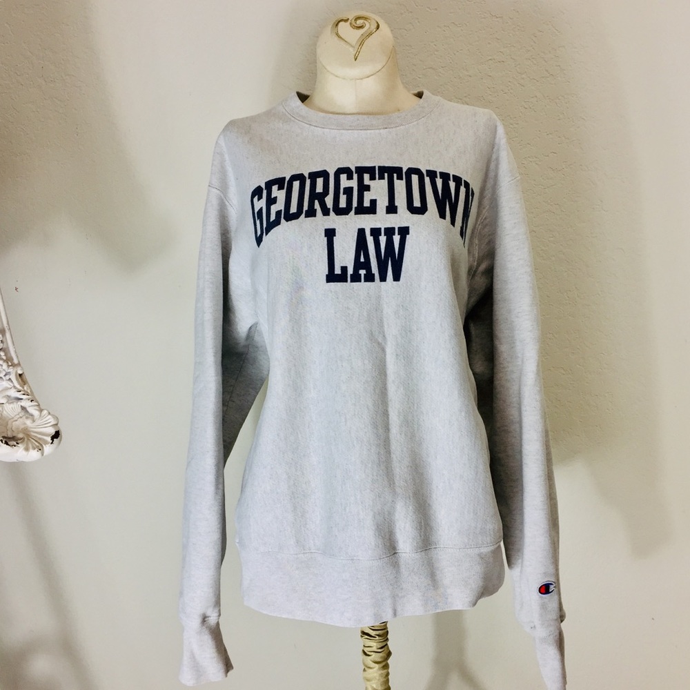 Gray Georgetown Law sweatshirt